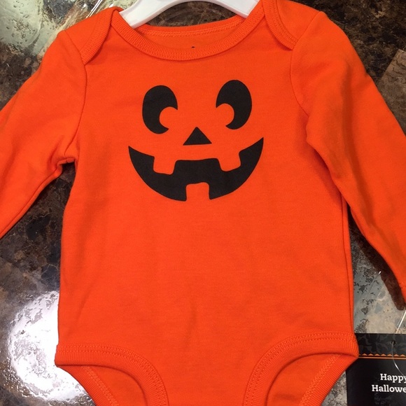 NEW baby pumpkin costume onesie Halloween 3-6 mos. - Picture 6 of 12
